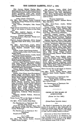 4294 the London Gazette, July 4, 1902. Order of the Board