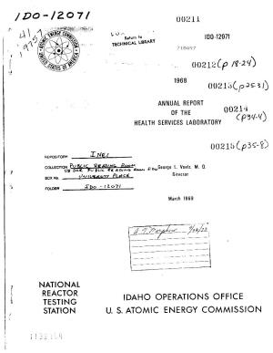 Idaho Operations Office U. S. Atomic Energy Commission