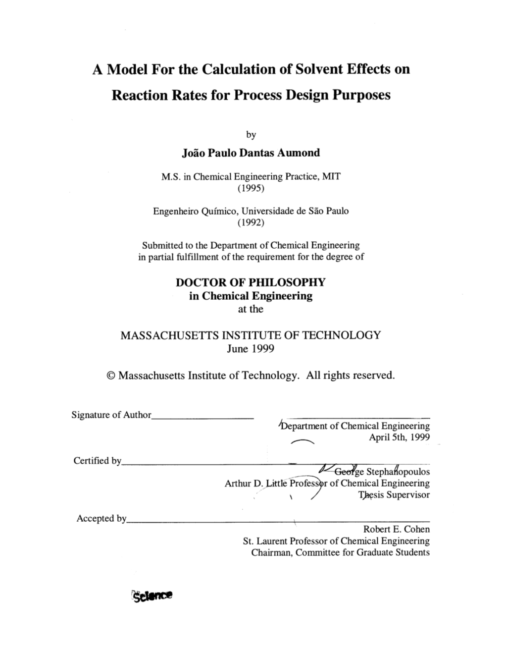 A Model for the Calculation of Solvent Effects on Reaction Rates for Process Design Purposes