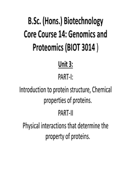 B.Sc. (Hons.) Biotech BIOT 3014 Unit-3, PART-I, Satarudra P Singh