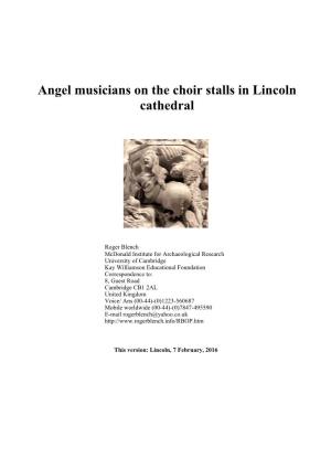 Angel Musicians on the Choir Stalls in Lincoln Cathedral