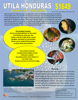 Utila Dive Travel Flyer