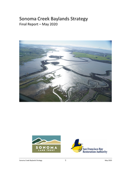 Sonoma Creek Baylands Strategy Final Report – May 2020