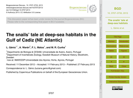 The Snails' Tale at Deep-Sea Habitats