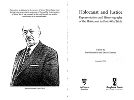Holocaust and Justice Contributing to Its Materialization