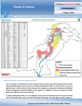 Floods in Pakistan Situation Report 2