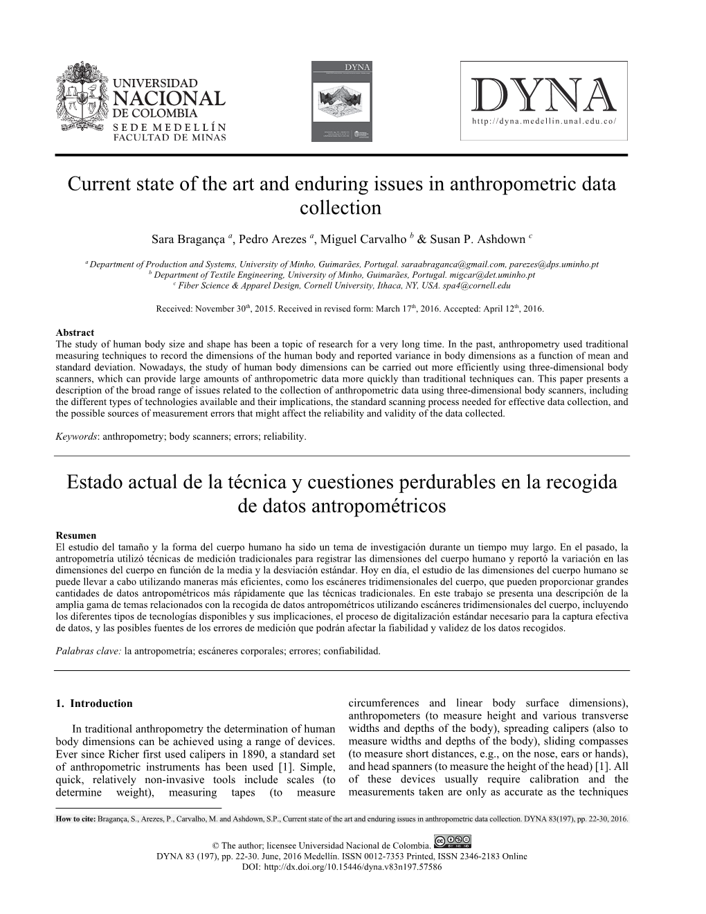 Current State of the Art and Enduring Issues in Anthropometric Data