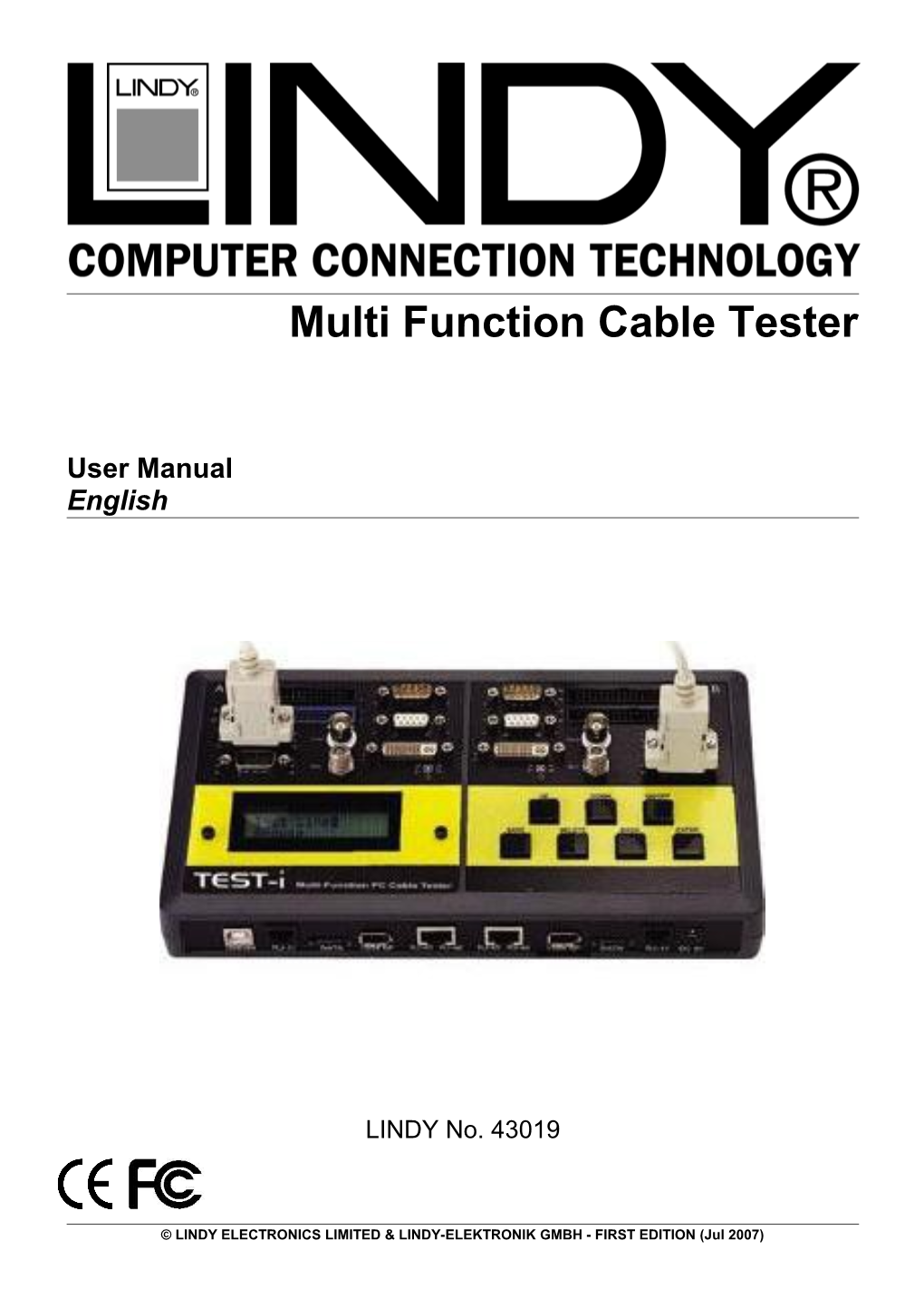 Multi Function Cable Tester User Manual