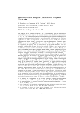 Difference and Integral Calculus on Weighted Networks