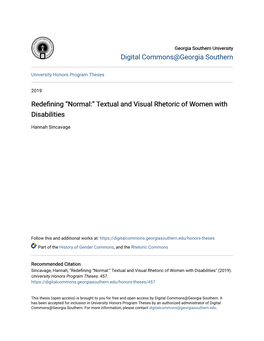 Textual and Visual Rhetoric of Women with Disabilities