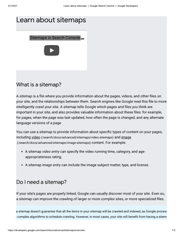 Learn About Sitemaps | Google Search Central | Google Developers