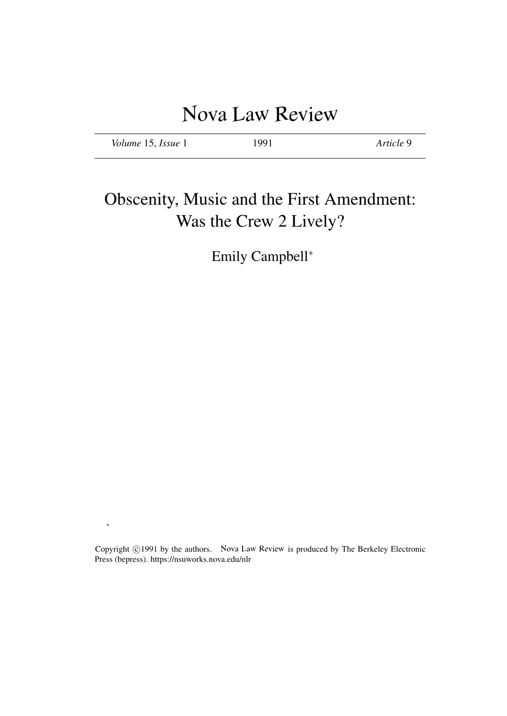 Nova Law Review