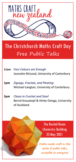 The Christchurch Maths Craft Day Free Public Talks