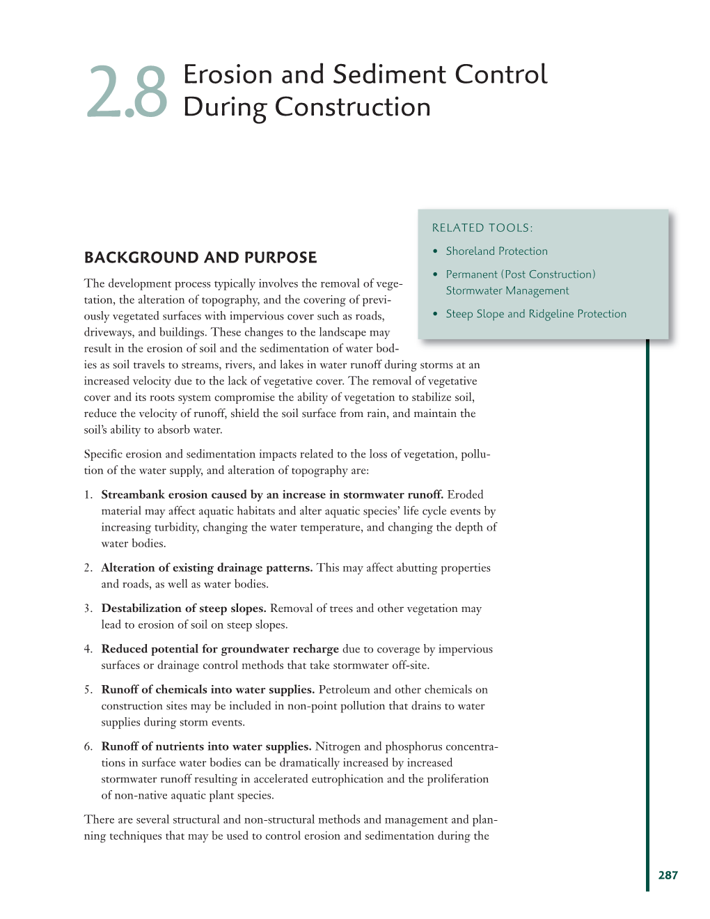 Erosion and Sediment Control During Construction