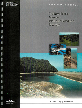 The Nova Scotia Museum R Isle Haute Expedition R July, 1997 R