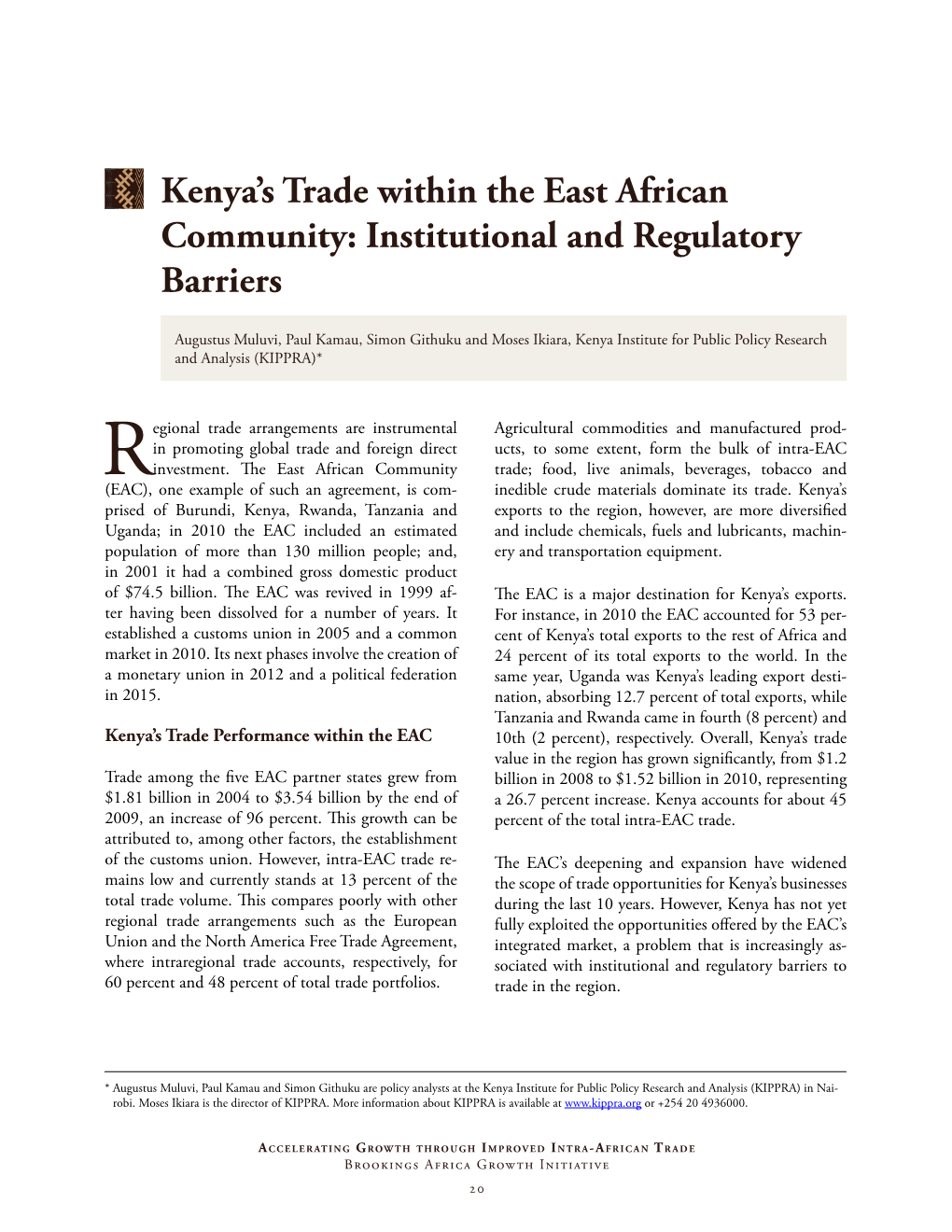 Kenya's Trade Within the East African Community