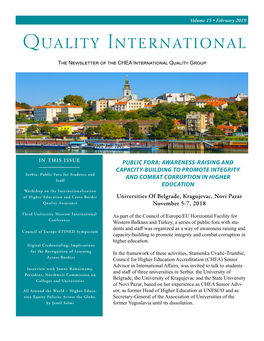 CHEA/CIQG Quality International