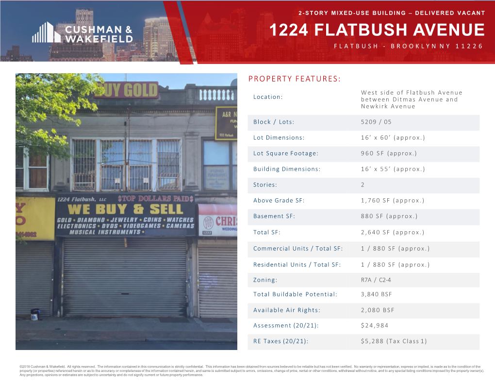 1224 Flatbush Avenue Flatbush - Brooklyn Ny 11226