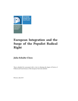 European Integration and the Surge