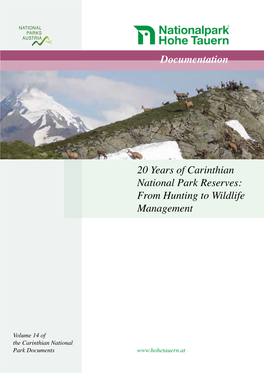 20 Years of Carinthian National Park Reserves: from Hunting to Wildlife Management