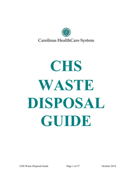 Chs Waste Disposal Guide