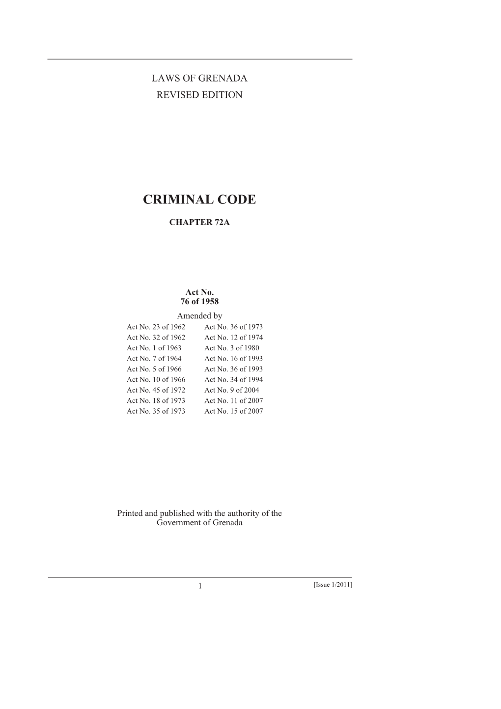 Criminal Code