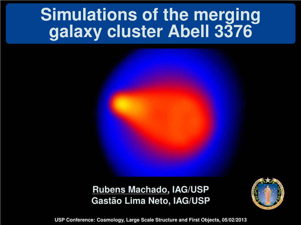 Simulations of the Merging Galaxy Cluster Abell 3376