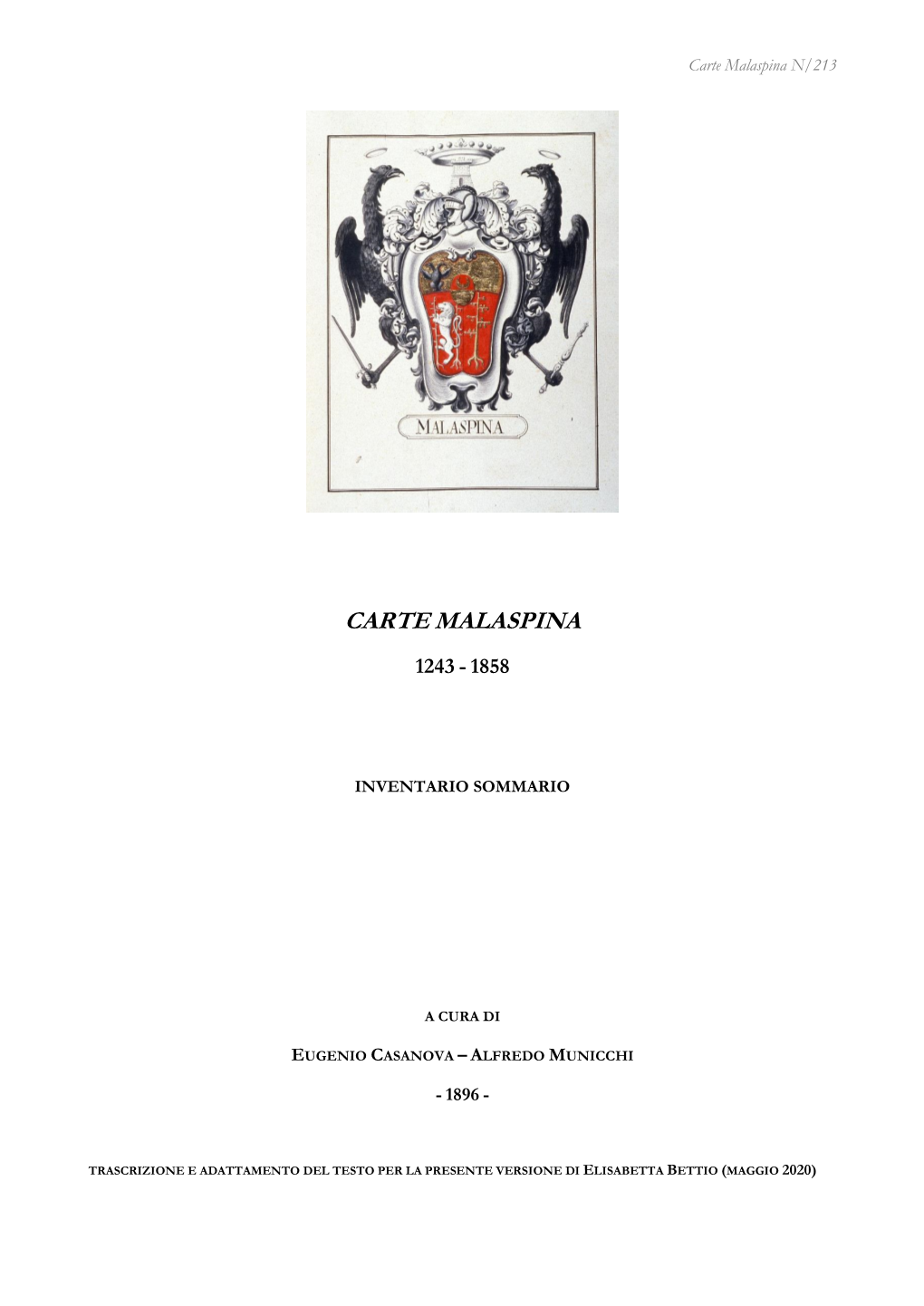 Carte Malaspina N/213