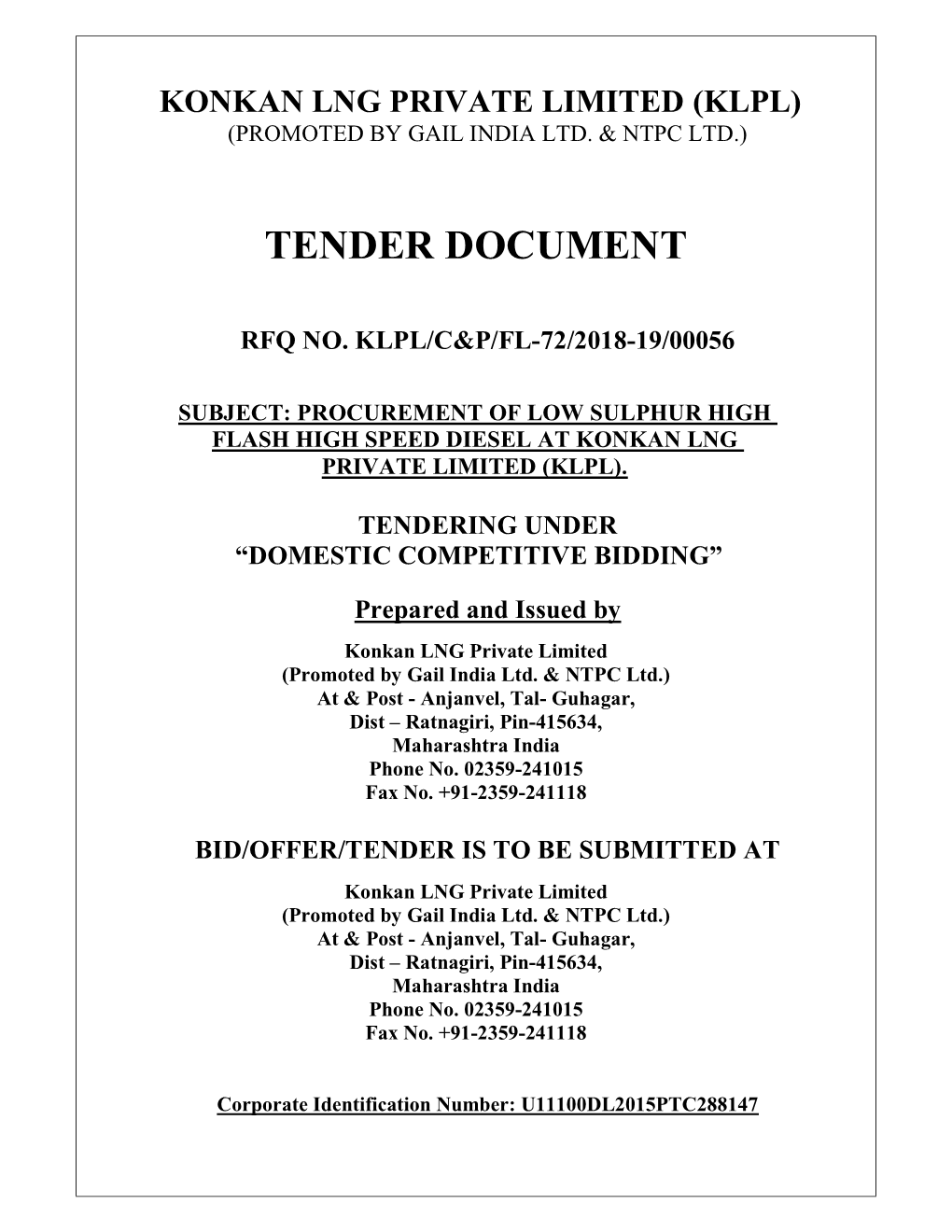 Tender Document