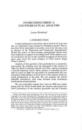 Overcoming Dred: a Counterfactual Analysis