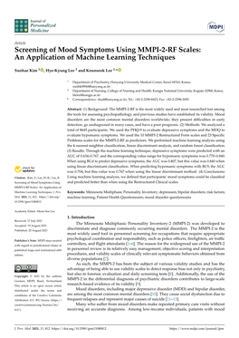 Screening of Mood Symptoms Using MMPI-2-RF Scales: an Application of Machine Learning Techniques
