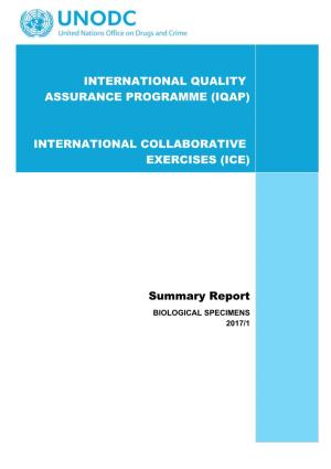 INTERNATIONAL COLLABORATIVE EXERCISES (ICE) Summary Report