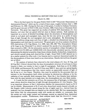 Nasa-Cr-1952B2 / Final Technical Report for Nag 5