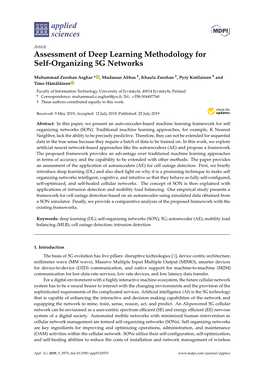 Assessment of Deep Learning Methodology for Self-Organizing 5G Networks