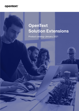 Opentext Solution Extensions Product Catalog | Opentext