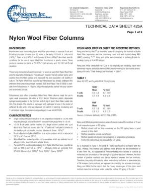 Nylon Wool Fiber Columns