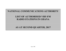 National Communications Authority List Of