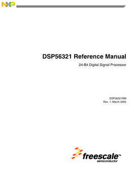 DSP56321 Reference Manual 24-Bit Digital Signal Processor