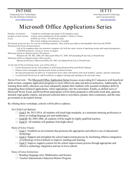 Microsoft Office Applications Series