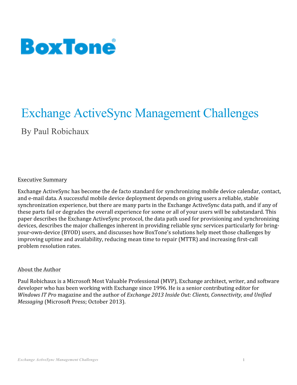 Exchange Activesync Management Challenges by Paul Robichaux