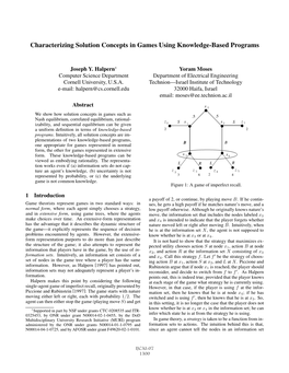 Characterizing Solution Concepts in Games Using Knowledge-Based Programs