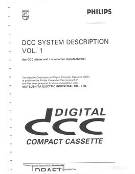 Philips DCC System Description Volume 1