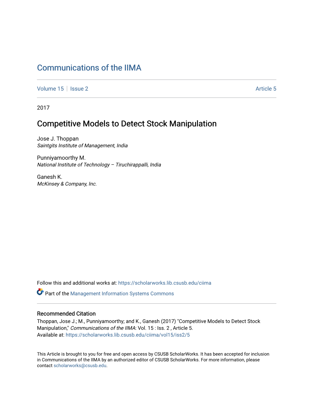 Competitive Models to Detect Stock Manipulation