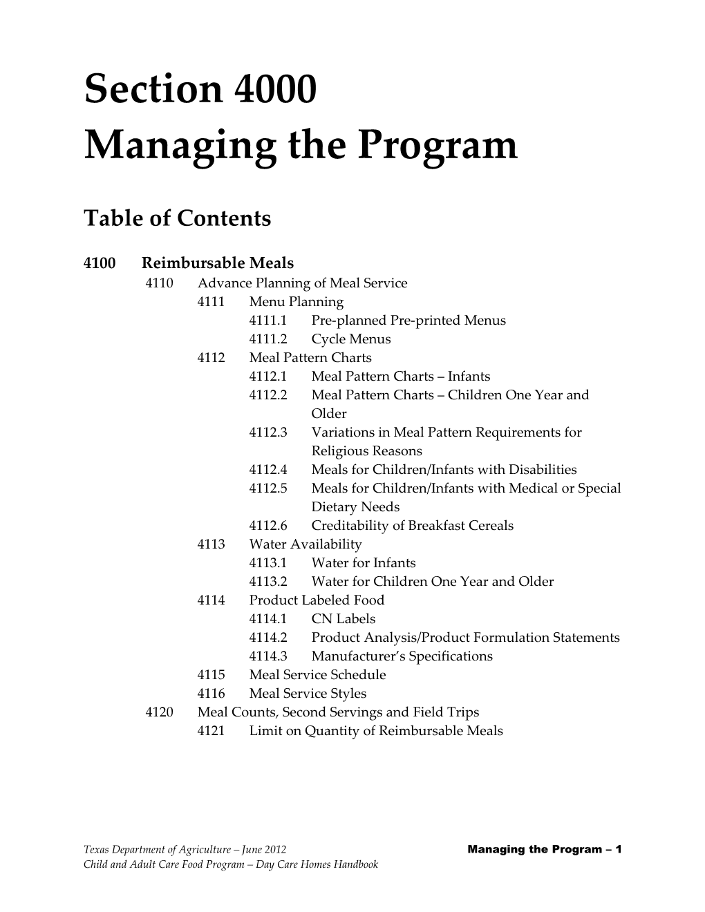 Managing the Program