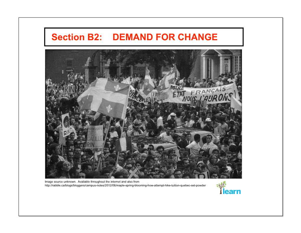 Demand for Change