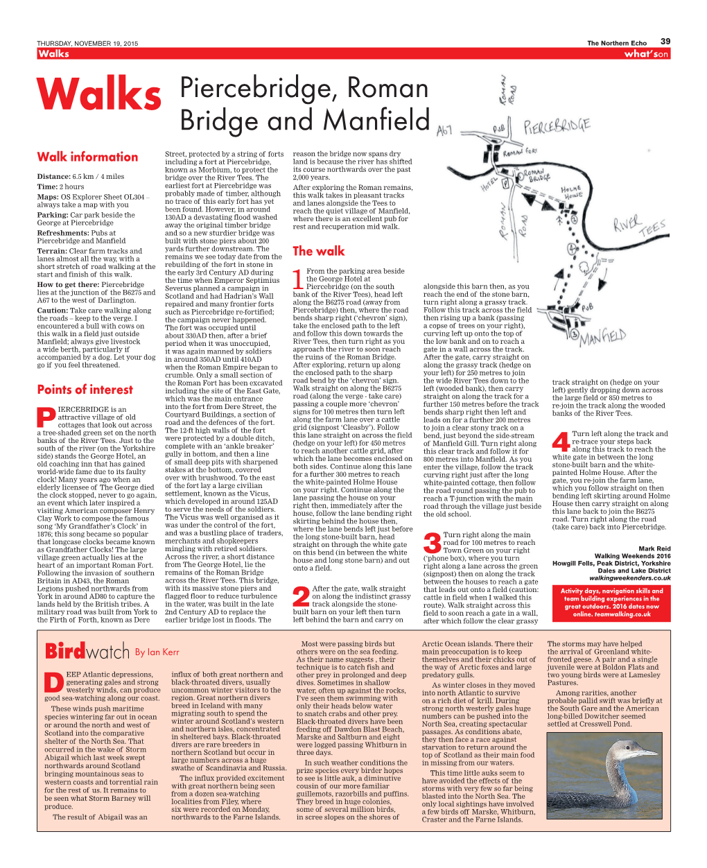 Piercebridge, Roman Bridge and Manfield