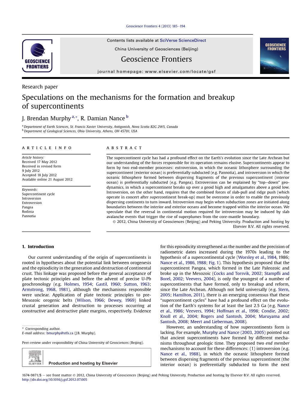 Speculations on the Mechanisms for the Formation and Breakup of Supercontinents