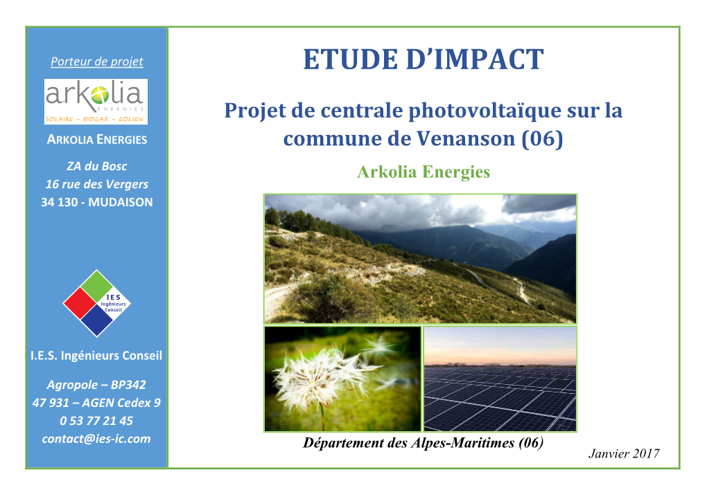 Étude D'impact