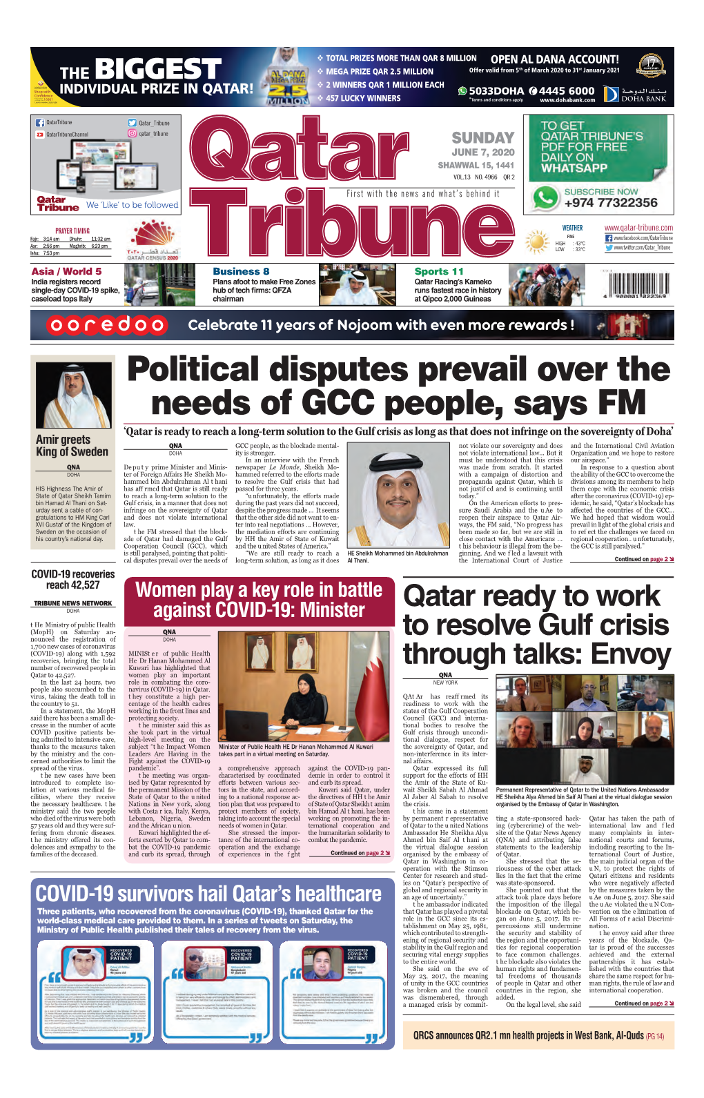 Political Disputes Prevail Over the Needs of GCC People, Says FM