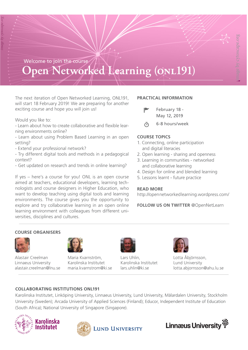 Open Networked Learning (Onl191)